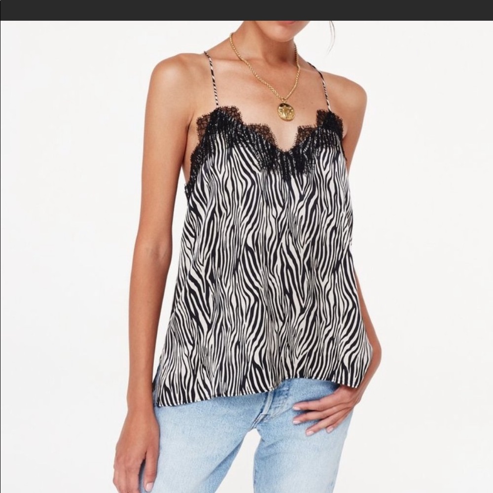 Cami NYC zebra lace camisole tank